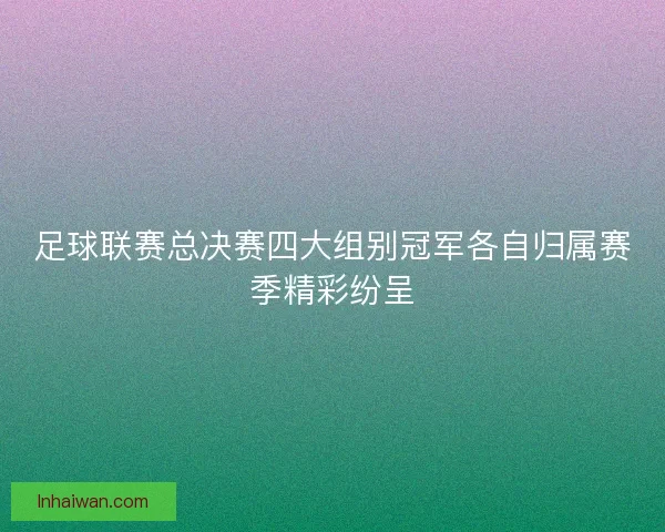 足球联赛总决赛四大组别冠军各自归属赛季精彩纷呈